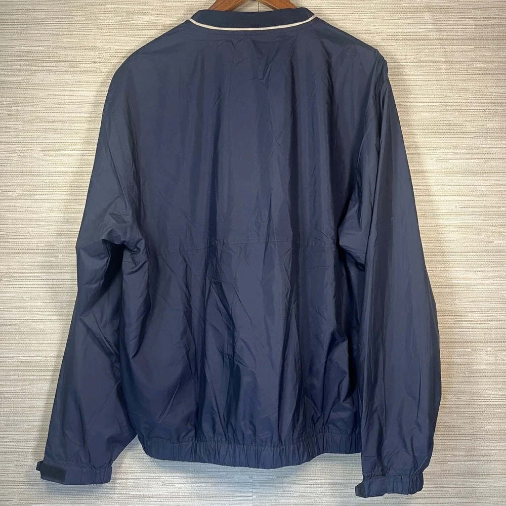 Cutter Buck Mens Navy Golf Pullover Jacket‎ V Neck Lined Windbreaker Large
